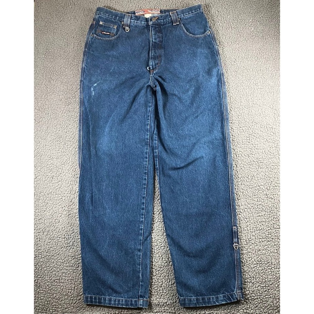 Vintage Lugz Jeanz Mens 38 Baggy Relaxed Fit Denim‎ Blue Streetwear 90s